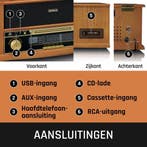Classic Phono Retro Platenspeler - Bluetooth - Auto-stop -Ra, Verzenden, Zo goed als nieuw