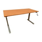 Zitbureau 160x80 cm, handmatig met zwengel verstelbaar van, Ophalen of Verzenden, Gebruikt