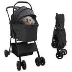 vidaXL Opvouwbare Huisdierenwagen Zwart 81 x 47 x 99 cm, Verzenden, Nieuw