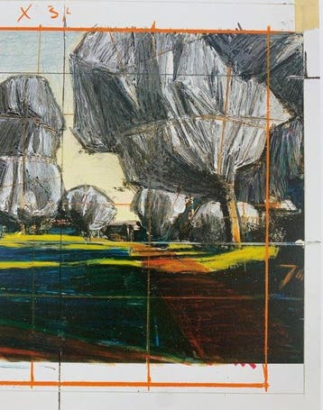 Christo (1935-2020) - Wrapped Trees Nr. IV (Riehen) -