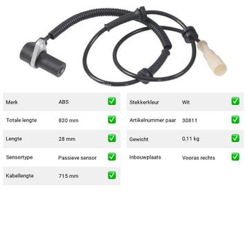ABS-sensor Daewoo Nubira 1.8 (J200) Van 2003-07 tot  - ABS-s, Verzenden, Nieuw, Daewoo