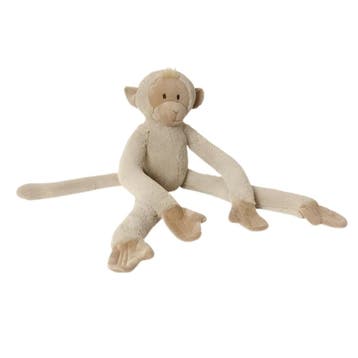 Happy Horse aap knuffel - beige - pluche - 85 cm, Verzenden, Nieuw