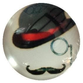 Fako Bijoux - Click Button - Glas - Snor Hoed, Verzenden, Nieuw