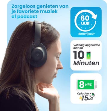 Golden Sound Draadloze Koptelefoon - Active Noise Cancelling, Ophalen of Verzenden, Zo goed als nieuw
