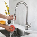 Keukenkraan RVS | Uittrekbaar | Sproeikop | 40,5cm hoog, Huis en Inrichting, Keuken | Keukenelementen, Minder dan 50 cm, Verzenden