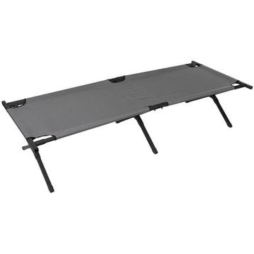 Tesco 1-persoons veldbed, metalen frame, antraciet, Ophalen of Verzenden, Nieuw, Overige