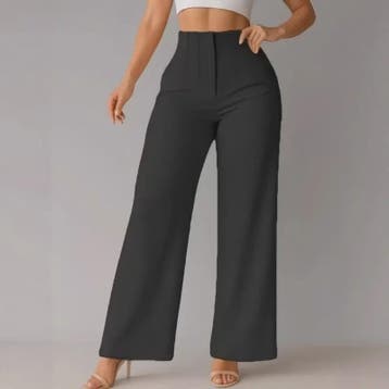 Elegante Dames Pantalon met Hoge Taille en Wijde Pijpen - Pe, Verzenden, Nieuw