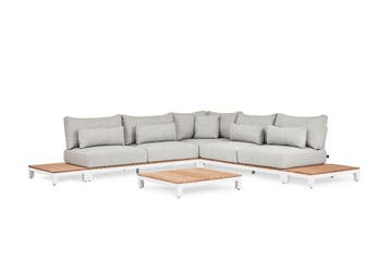 Suns Evora loungeset soft grey met matt white frame, Ophalen of Verzenden, Nieuw