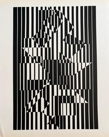 Victor Vasarely (1906-1997) - Composition, Antiek en Kunst