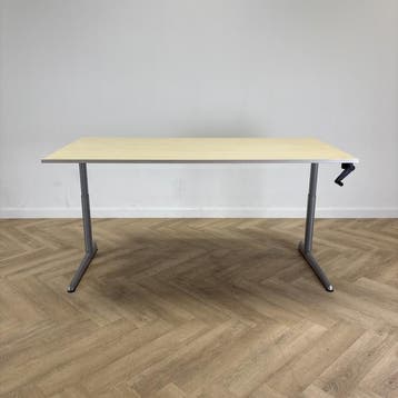 Ahrend slingerbureau 180x90 cm, ahorn - grijs, Gebruikt, Ophalen of Verzenden, Grijs, Ahrend