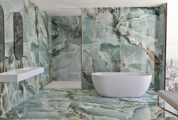 Vloertegel/Wandtegel Turquoise 60x120cm (Muurtegels), 60 cm of meer, Nieuw, Ophalen of Verzenden, 10 m² of meer