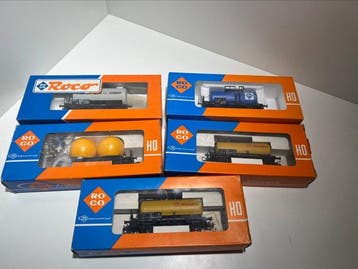 Roco H0 - Modeltrein goederenwagonset (5) - DB, NS, Hobby en Vrije tijd, Nieuw
