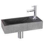 Fonteinset Differnz Ribble Natuursteen 38x18x8 cm Zwart Met, Ophalen of Verzenden, Nieuw, Overige typen