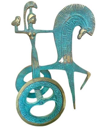 Beeld, La dea greca Atena - 25 cm - Brons