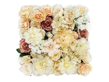 Flowerwall, 4x panelen kunstbloemen decoratie (KHSQ006), Ophalen of Verzenden, Nieuw, Buiten