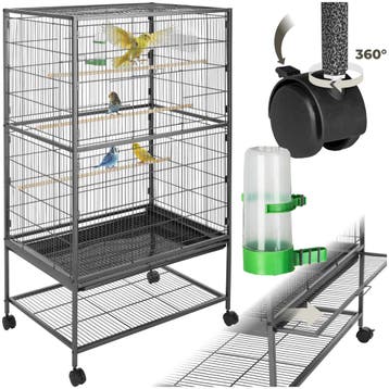 Vogelkooi 131cm hoog - antraciet, Dieren en Toebehoren, Verzenden, Nieuw