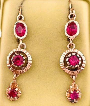 Zonder minimumprijs - Oorbellen - 9 kt. Roségoud, Zilver, Nieuw