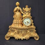Figurale pendule Louis Philippe - Verguld brons - 1860 -