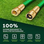 Flexibele Tuinslang - Inc. sproeikop - 22,5 meter - Groen, Tuin en Terras, Tuinslangen, Verzenden, Zo goed als nieuw