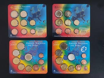 Spanje. Year Set (BU) 2003/2006 (4 sets) (Zonder