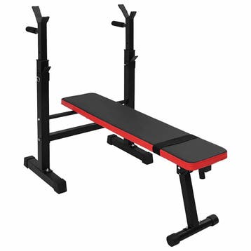 vidaXL Gewichtbank Zwart 126.5 x 67 x 111 cm Gepoedercoat, Sport en Fitness, Fitnessmaterialen, Verzenden, Nieuw