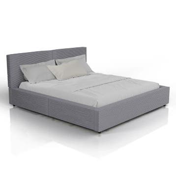 Gestoffeerd Bed Salerno - Corduroy - 180x200cm - Grijs, Verzenden, Nieuw
