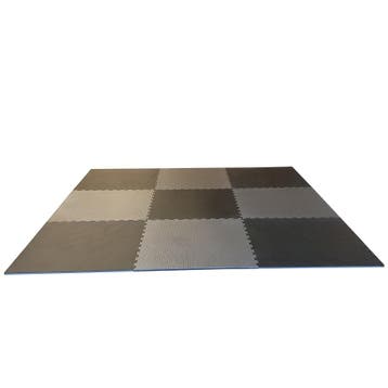 Puzzelmattenset 2 cm. zwart/grijs 9 m2, Verzenden, Nieuw