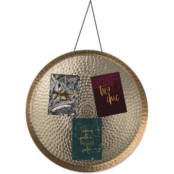 Wand-Decoratieschaal 38 cm - Goud/Aluminium, Nieuw
