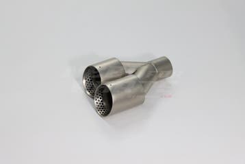 Frosted Silver Dual Right Exhaust Tips 101mm, Ophalen of Verzenden, Nieuw