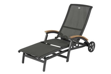 Hartman Da Vinci ligbed met teak armleuningen, Tuin en Terras, Ligbedden, Verzenden, Nieuw, Hout