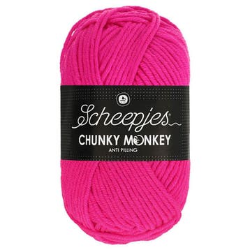Scheepjes Chunky Monkey - 1257 hot pink - Acryl Garen, Ophalen of Verzenden, Nieuw