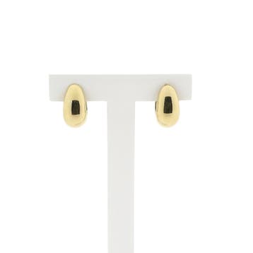Gouden oorbellen met druppelvorm; 14 karaat, Sieraden, Tassen en Uiterlijk, Ophalen of Verzenden, Gebruikt, Goud, Goud