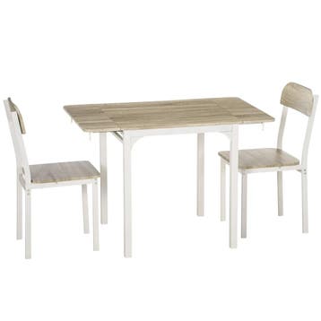 3-delige Eetset Met 2 Stoelen En 1 Tafel Inklapbaar Tafelbla, Verzenden, Nieuw
