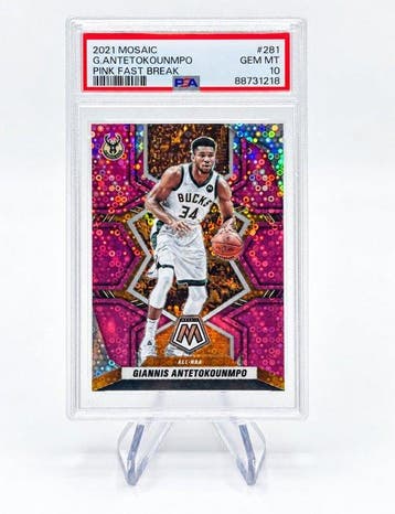 2021/22 Panini Mosaic NBA Giannis Antetokounmpo #281 Foil,, Verzamelen, Nieuw