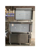 Warmhoudkast RVS 2-deurs (middelste) - 160x40, Nieuw zonder verpakking, RVS Meubilair