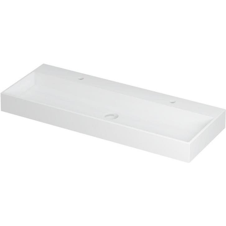 INK United Wastafel Porselein met 2 Kraangaten incl., Doe-het-zelf en Verbouw, Sanitair, Nieuw, Ophalen of Verzenden
