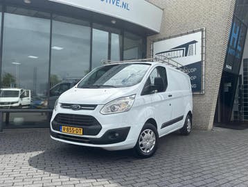 Ford Transit Custom 270 2.0 TDCI L1H1*A/C*CRUISE*HAAK*CAM*NA, Stof, Gebruikt, Euro 6, Wit