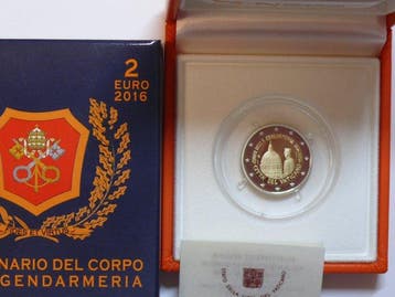 Vaticaan. 2 Euro 2016 Gendarmeria Proof (Zonder