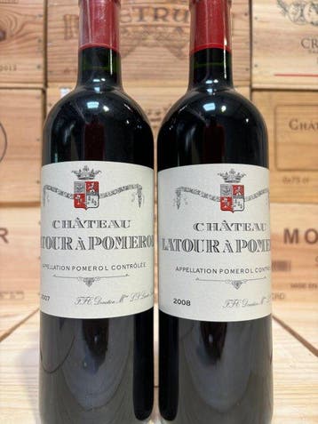 2008 & 2007 Château Latour à Pomerol - Pomerol - 2 Flessen, Nieuw