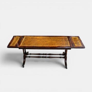 Salontafel - Mahonie, Leder, Antiek en Kunst