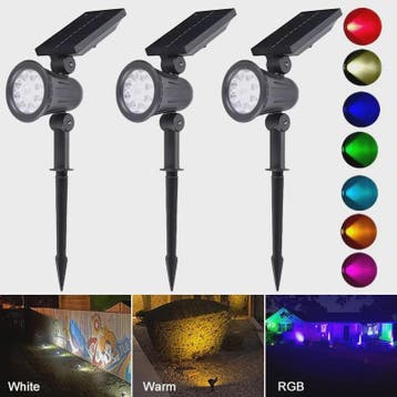 Solar LED Tuin Spots (2 stuks) - Verstelbaar, Waterdicht & A, Verzenden, Nieuw
