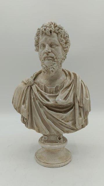 sculptuur, Antonino Pio - 33 cm - marmerpoeder