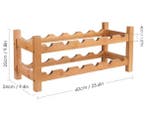 Bamboe Wijnrek 12 Flessen – 2 Lagen, 60×25×24 cm, Verzenden, Nieuw
