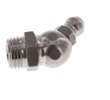 45° Haakse Smeernippel RVS M10x1 DIN 71412, Verzenden, Nieuw