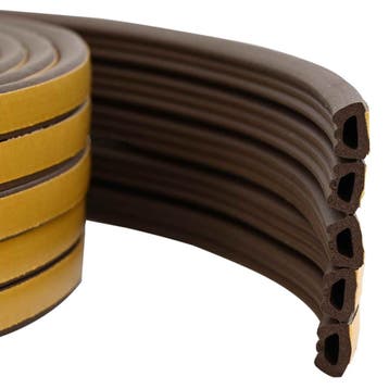 vidaXL Zelfklevende raamafdichting Bruin 10 x 6 mm 100 m, Verzenden, Nieuw