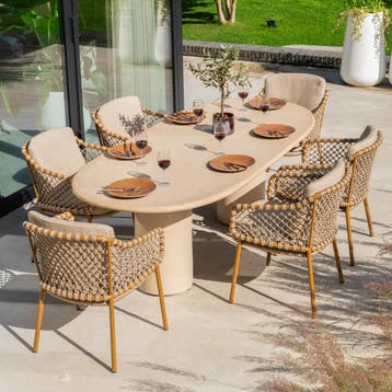 Martinique dining tuinstoel amber 4 Seasons Outdoor, Tuin en Terras, Ophalen of Verzenden, Nieuw