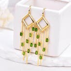 Zonder minimumprijs - Oorbellen Zilver - Diopsiet -, Nieuw