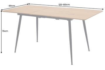 Eettafel APARTMENT 120-160 cm uitschuifbaar, natuurlijke, Ophalen of Verzenden, Nieuw