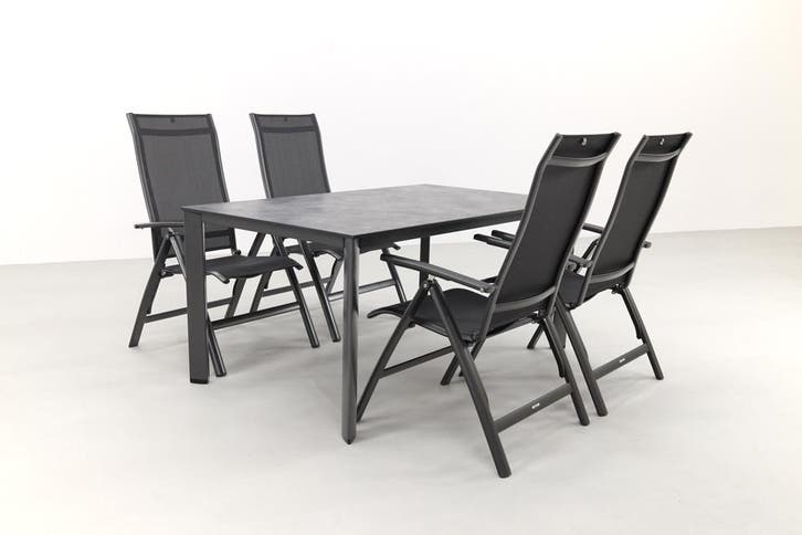 Kettler Edge/Legato 160 cm. tuinset - 5-delig verstelbaar, Tuin en Terras, Tuinsets en Loungesets, Tuinset, Nieuw, Overige materialen
