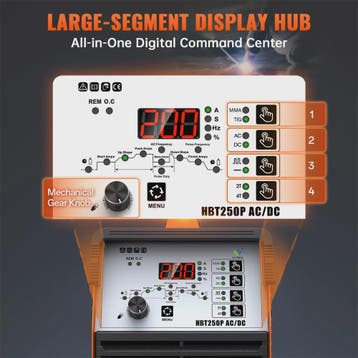 HITBOX HBT250P AC/DC 6-in-1 TIG Lasapparaat - 220V IGBT Inve, Verzenden, Nieuw